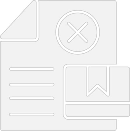 Rejected Glyph Grey Icon Designのイラスト素材