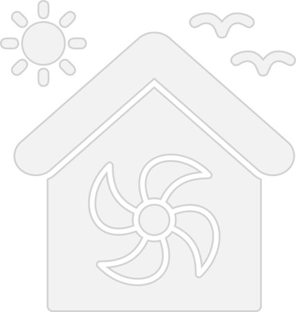 House Ventilation Glyph Grey Icon Designのイラスト素材