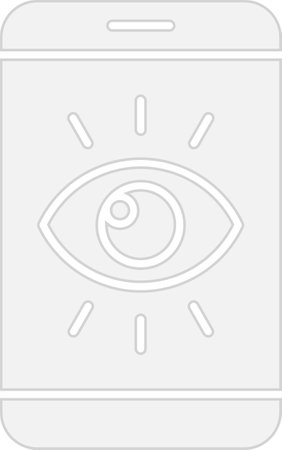 Viewer Glyph Grey Icon Designのイラスト素材