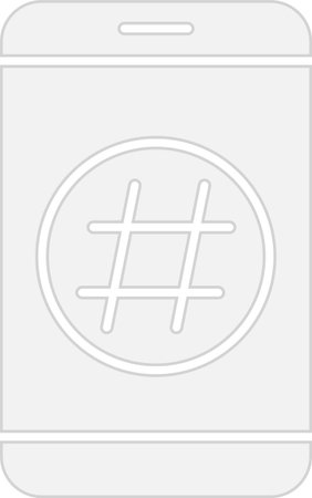 Hashtag Glyph Grey Icon Design