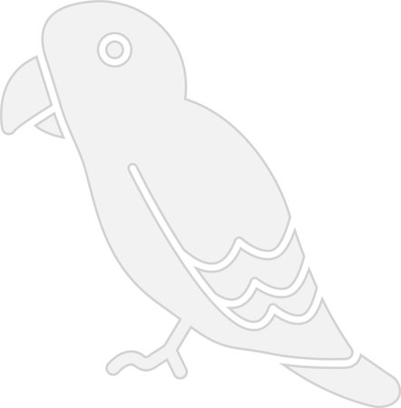 Bird Glyph Grey Icon Design