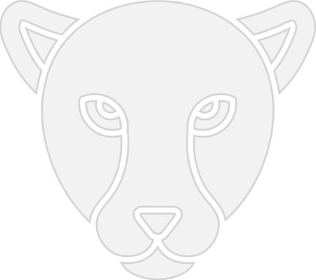 Jaguar Glyph Grey Icon Design