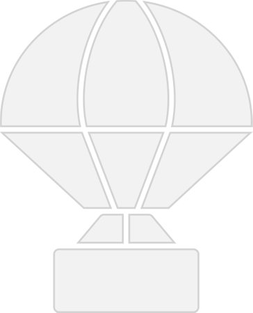 Hot Air Balloon Glyph Grey Icon Designのイラスト素材