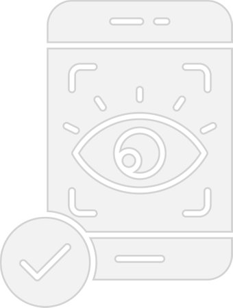 Eye Recognition Glyph Grey Icon Designのイラスト素材