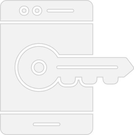 Key Glyph Grey Icon Designのイラスト素材