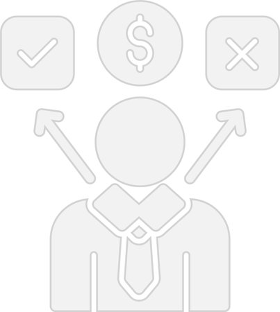 Business choice Glyph Grey Icon Designのイラスト素材