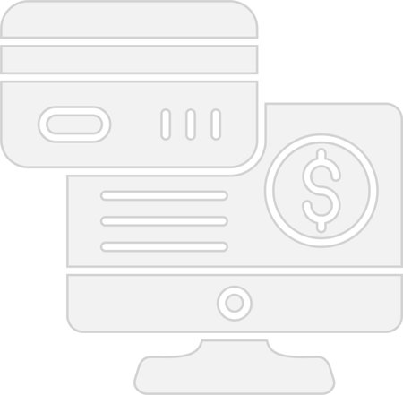 Online Payment Glyph Grey Icon Designのイラスト素材