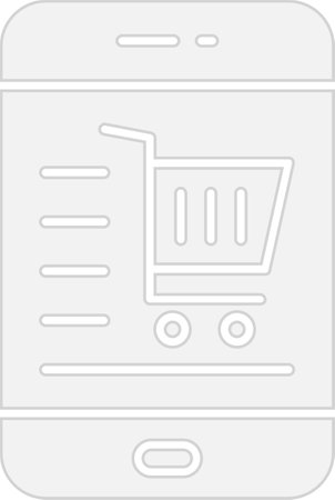 Shopping Online Glyph Grey Icon Designのイラスト素材