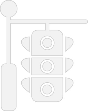 Traffic Light Glyph Grey Icon Designのイラスト素材