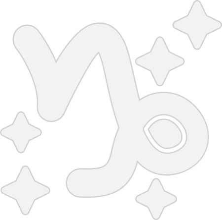 Capricorn Glyph Grey Icon Designのイラスト素材