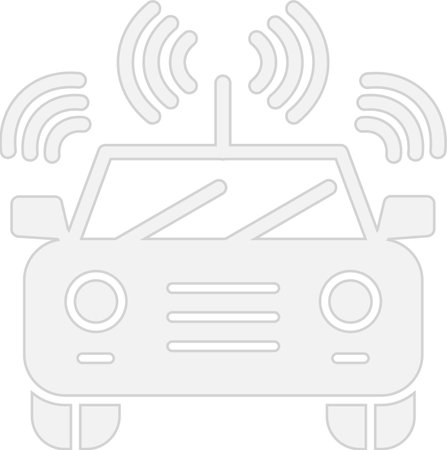 Autonomous Car Glyph Grey Icon Designのイラスト素材