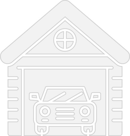 Garage Glyph Grey Icon Designのイラスト素材