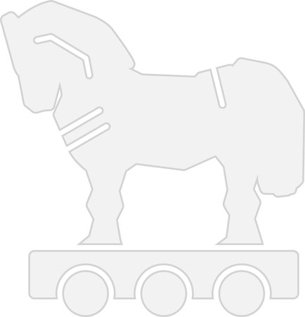 Trojan Horse Glyph Grey Icon Designのイラスト素材