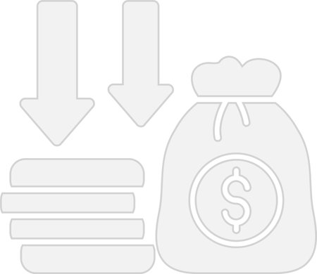 Money Loss Glyph Grey Icon Designのイラスト素材