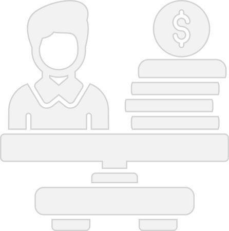 Equity Glyph Grey Icon Designのイラスト素材