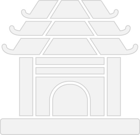 Pavilion Glyph Grey Icon Designのイラスト素材