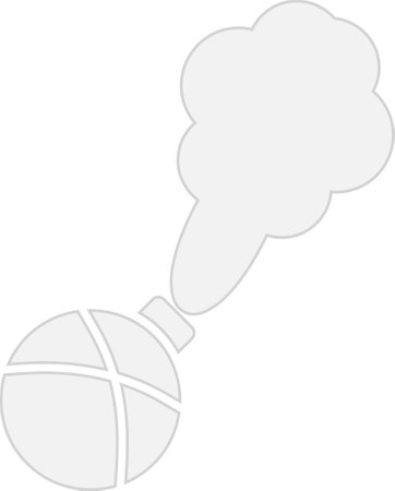 Smoke Bomb Glyph Grey Icon Designのイラスト素材