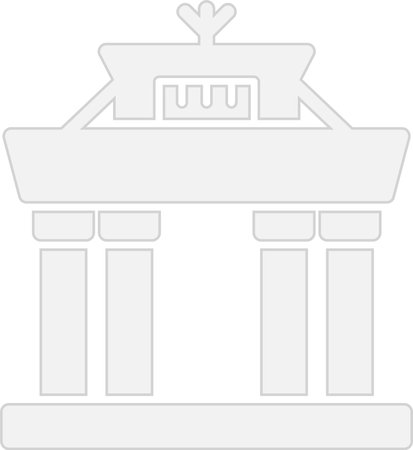Brandenburg Gate Glyph Grey Icon Designのイラスト素材