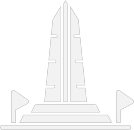 Washington Monument Glyph Grey Icon Designのイラスト素材