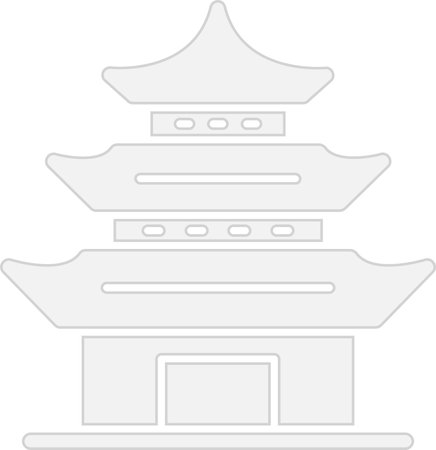 Pagoda Glyph Grey Icon Designのイラスト素材