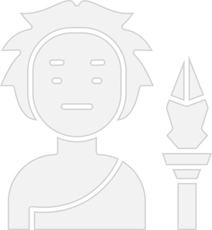 Hunter Male Glyph Grey Icon Designのイラスト素材