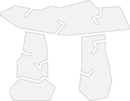 Dolmen Glyph Grey Icon Designのイラスト素材