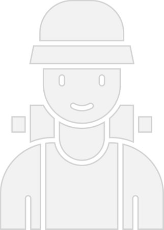 Travelers Glyph Grey Icon Designのイラスト素材