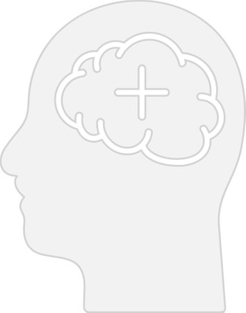 Mental Health Glyph Grey Icon Designのイラスト素材