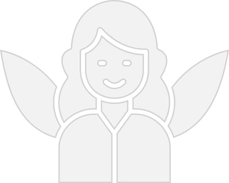 Fairy Glyph Grey Icon Designのイラスト素材