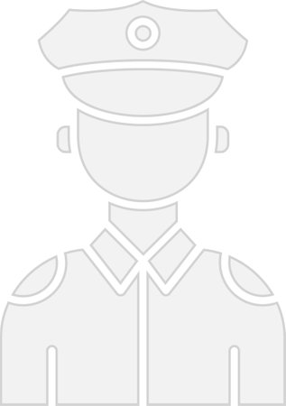 Police Officer Glyph Grey Icon Designのイラスト素材
