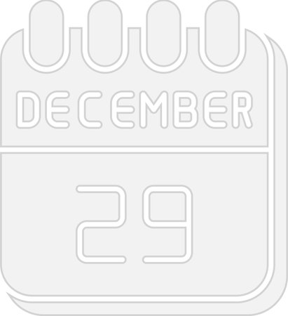 29  December Flat Circle Icon Designのイラスト素材