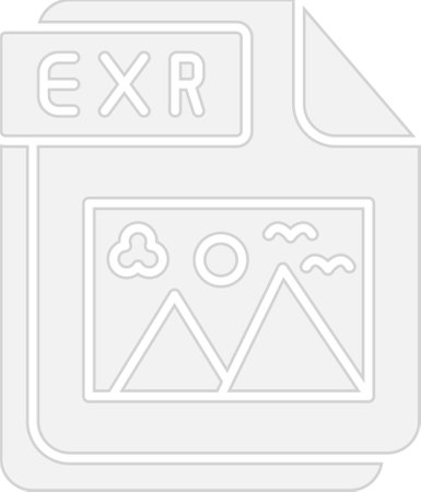 EXR Glyph Grey Icon Design