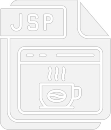 JSP Glyph Grey Icon Designのイラスト素材