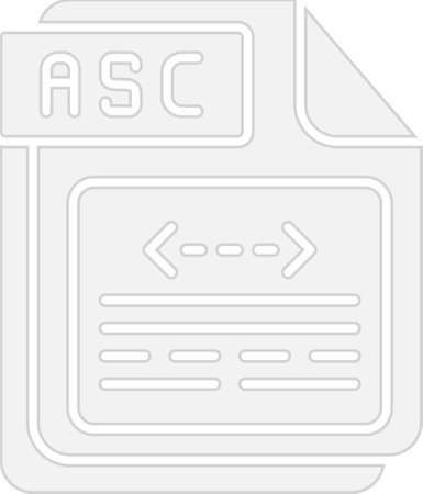 ASC Glyph Grey Icon Designのイラスト素材