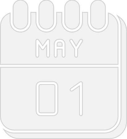 31  May Flat Circle Icon Designのイラスト素材