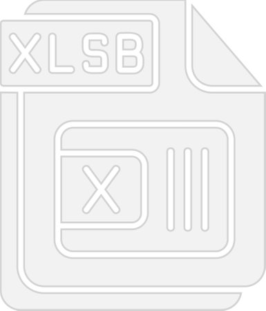 XLSB Glyph Grey Icon Designのイラスト素材