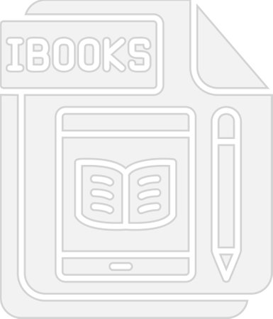 IBOOKS Glyph Grey Icon Designのイラスト素材
