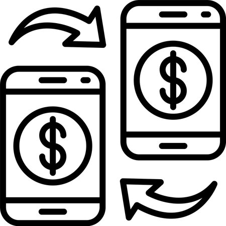 Money Transaction Line Icon Designのイラスト素材