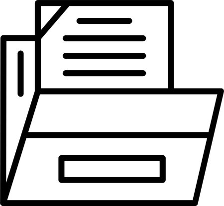 Files And Folders Line Icon Designのイラスト素材