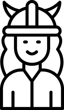 Viking Line Icon Designのイラスト素材