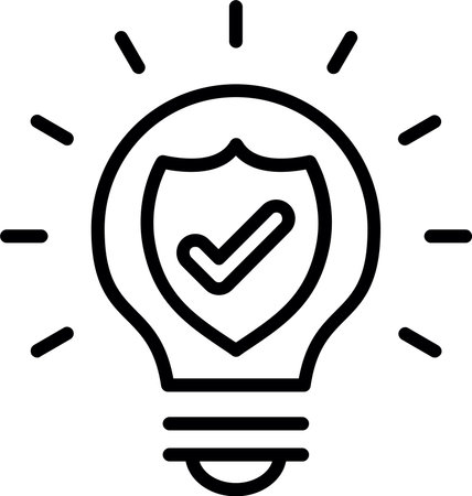 Secured Line Icon Designのイラスト素材