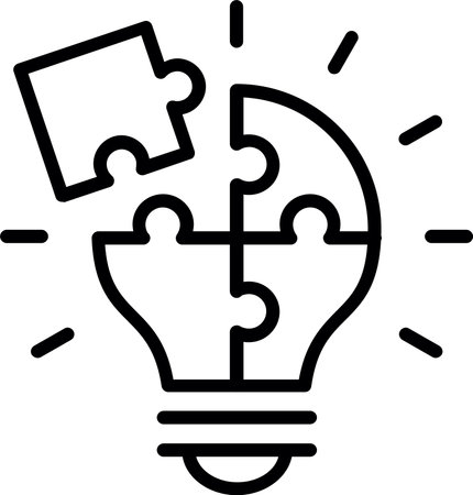 Problem solving Line Icon Designのイラスト素材