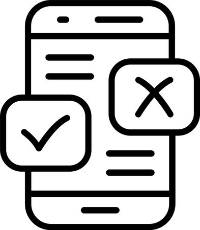 Yes Or No Line Icon Designのイラスト素材