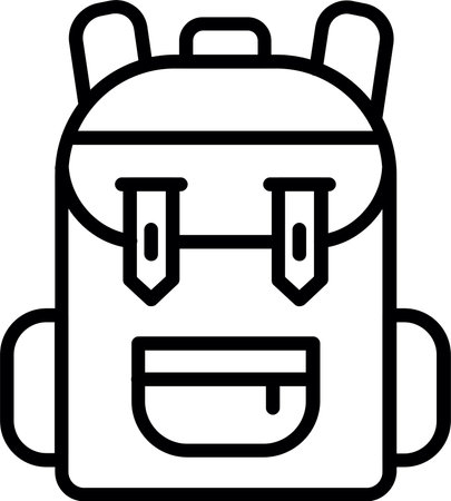 Backpack Line Icon Designのイラスト素材
