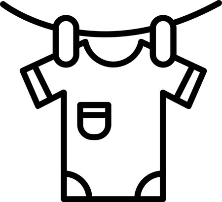 Hanging Dry Line Icon Designのイラスト素材