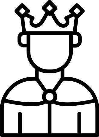 King Line Icon Designのイラスト素材