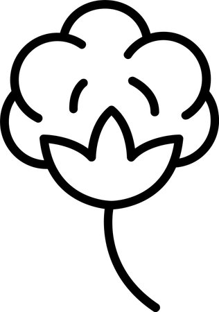 Cotton Line Icon Designのイラスト素材