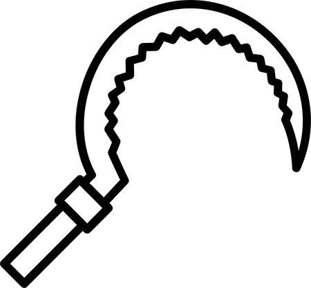 Sickle Line Icon Designのイラスト素材