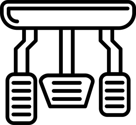 Car Pedals Line Icon Designのイラスト素材