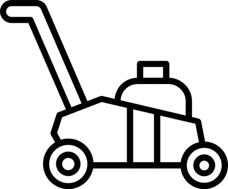 Lawnmower Line Icon Designのイラスト素材